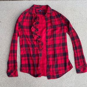 Vintage Gap women’s Long Sleeve Button Down cotton shirt with ruffle